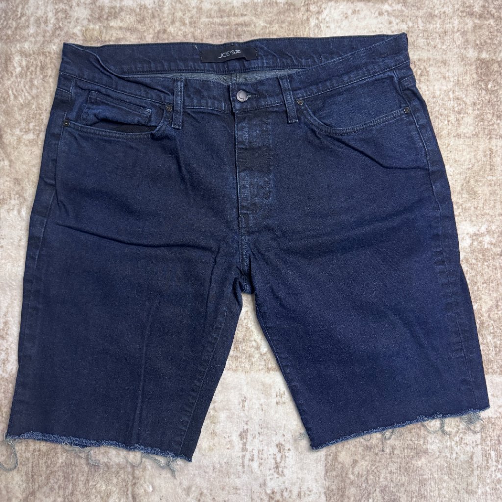 Joes Jeans Brand Dark Blue CottonStretch Denim Jean Shorts 36 W 10 Inseam